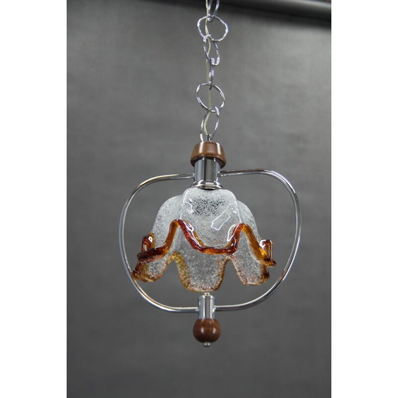 Image 1 of Lampe suspendue vintage en verre de Murano, Italie, années 1980