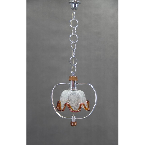 Image 1 of Lampe suspendue vintage en verre de Murano, Italie, années 1980