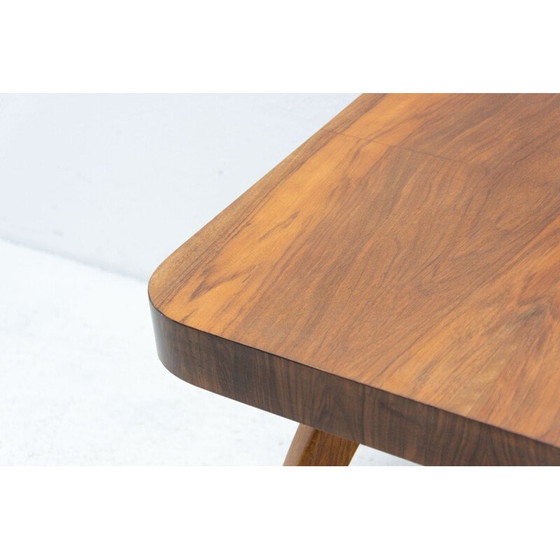 Image 1 of Table araignée vintage en noyer H-259 par Jindrich Halabala, Tchécoslovaquie 1950