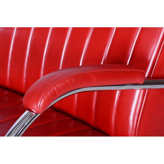 Image 1 of Paire de fauteuils en cuir Bauhaus de Hynek Gottwald, Tchécoslovaquie 1930