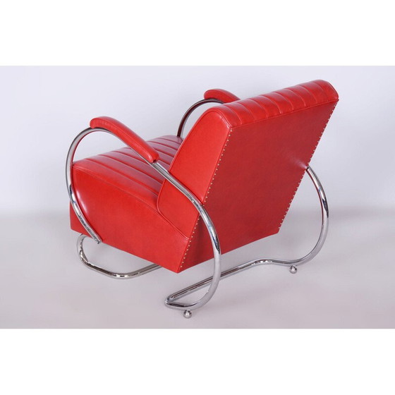 Image 1 of Paire de fauteuils en cuir Bauhaus de Hynek Gottwald, Tchécoslovaquie 1930