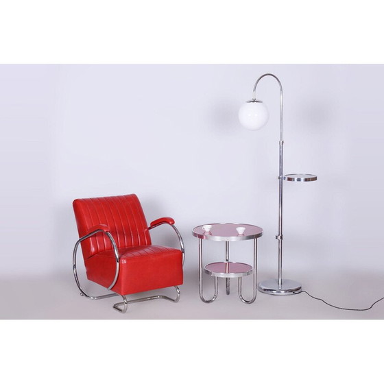 Image 1 of Paire de fauteuils en cuir Bauhaus de Hynek Gottwald, Tchécoslovaquie 1930