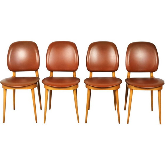 Image 1 of Ensemble de 4 chaises vintage Baumann modèle Pegasus, 1960