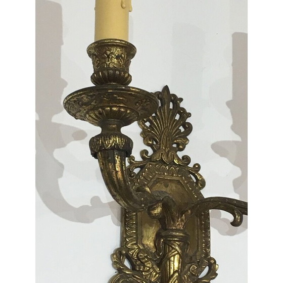 Image 1 of Paire de lampes suspendues en bronze, 1920