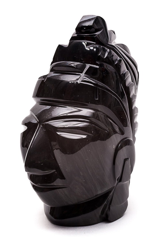 Image 1 of Tête D'Inca En Obsidienne