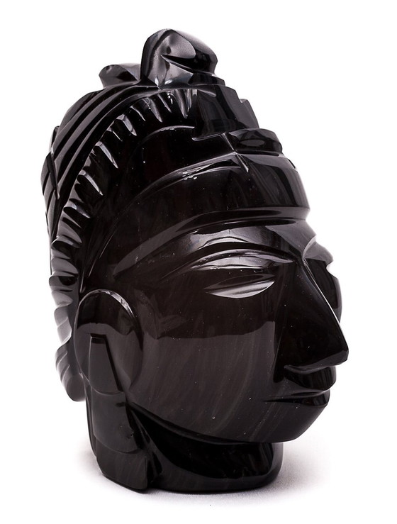 Image 1 of Tête D'Inca En Obsidienne
