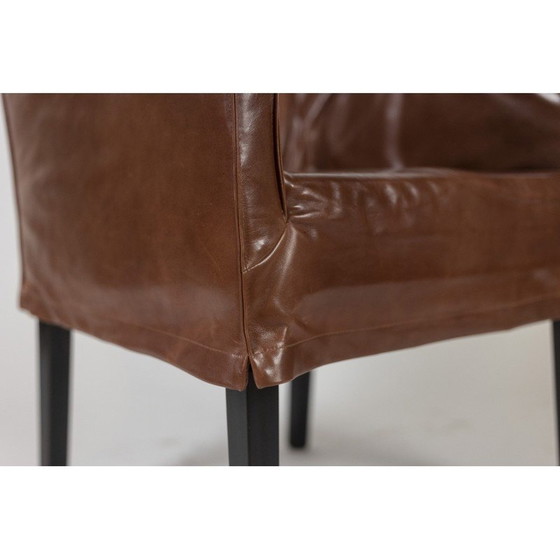 Image 1 of Paire de fauteuils Lintello en cuir camel, Pays-Bas 1970