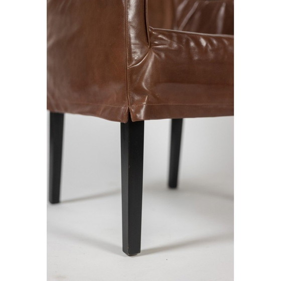 Image 1 of Paire de fauteuils Lintello en cuir camel, Pays-Bas 1970