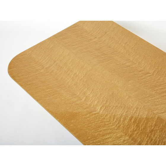 Image 1 of Table basse vintage en érable et laiton par Giovanni Offredi pour Saporiti, 1980