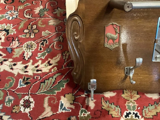 Image 1 of Porte-manteau ancien avec miroir ( Belgique )