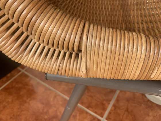 Image 1 of Chaise de salle à manger design en rotin