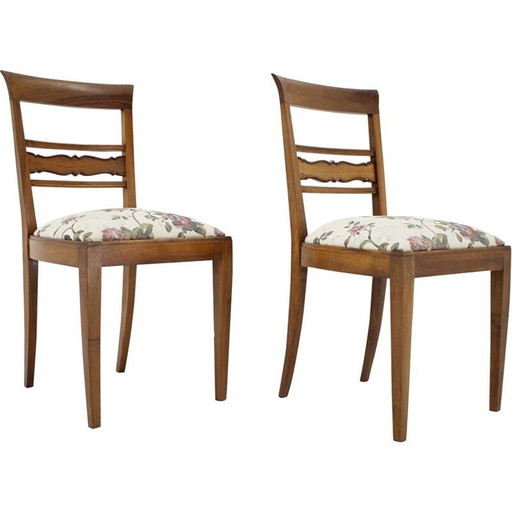 Paire de chaises d'appoint vintage, Tchécoslovaquie 1950