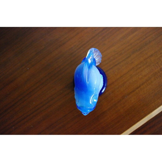 Image 1 of Poisson vintage en verre opalescent de Seguso 1950s