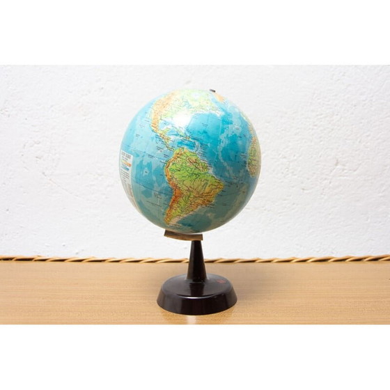 Image 1 of Globe terrestre vintage en plastique, Tchécoslovaquie 1970
