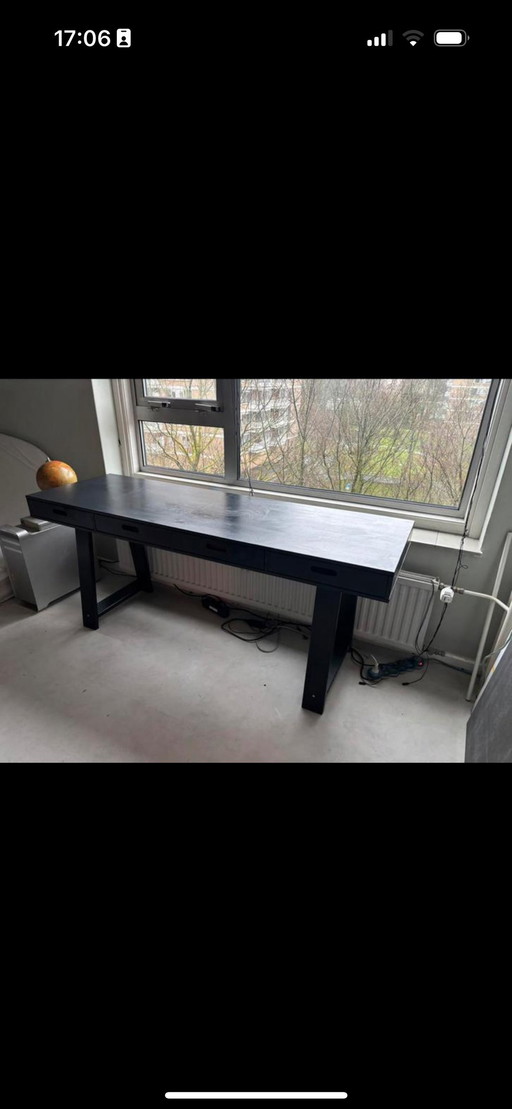 Table d'appoint de bureau Noir