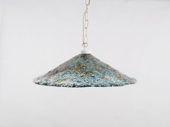 Image 1 of Lampe pendante, verre de Murano, design italien, 1970S, fabrication : Italie