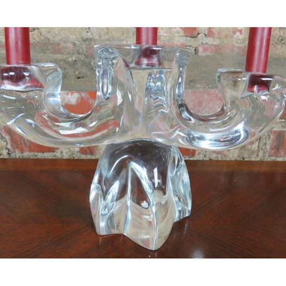 Image 1 of Chandelier vintage en cristal Daum à 3 branches