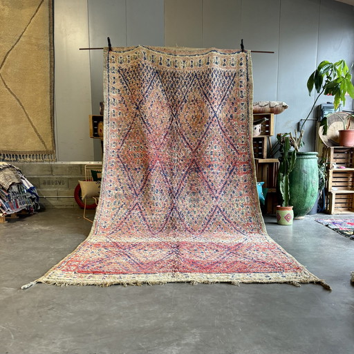 Tapis en laine Boujad du Maroc des années 1970