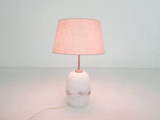 Michael Bang "Sakura" lampe de table en verre pour Holmegaard, modèle 388, Danemark 1984