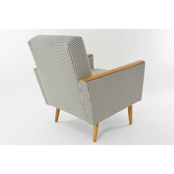 Image 1 of Fauteuil cube pied-de-poule vintage, 1960s