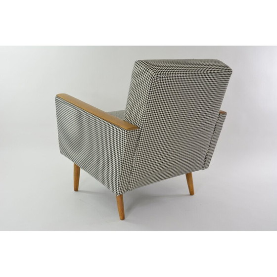 Image 1 of Fauteuil cube pied-de-poule vintage, 1960s