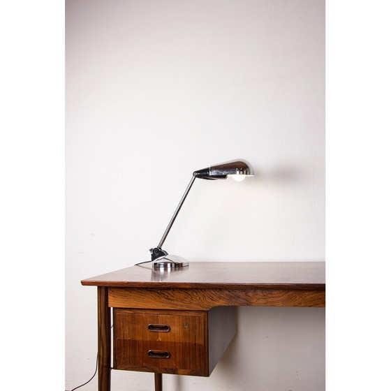 Image 1 of Lampe de bureau vintage en métal chromé inclinable par Marina Malabotti, Italie 1960