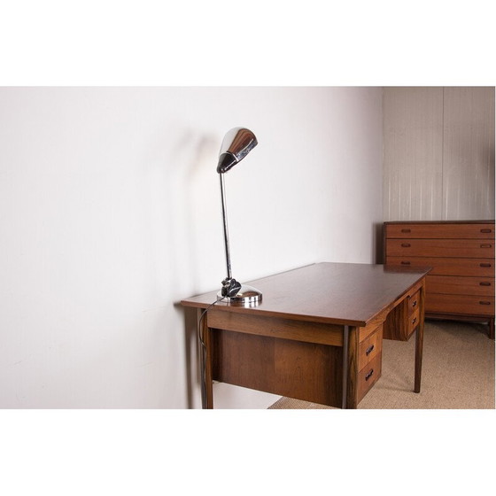Image 1 of Lampe de bureau vintage en métal chromé inclinable par Marina Malabotti, Italie 1960