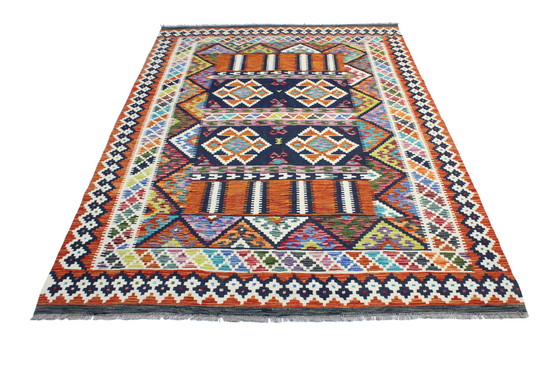 Image 1 of Original Old Style Kelim Afghan 247 X 176 Cm Top condition