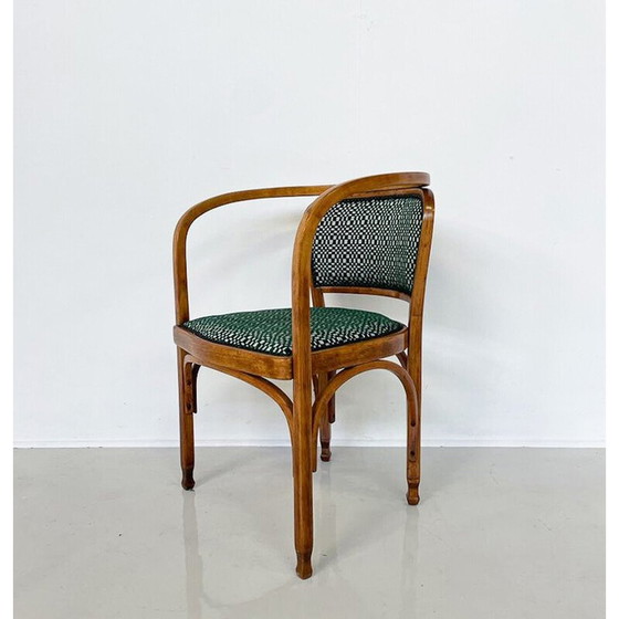 Image 1 of Fauteuil vintage No. 715 en tissu et bois par Gustav Siegel pour Kohn, Autriche 1900