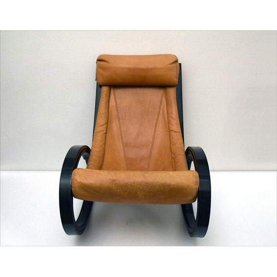 Image 1 of Fauteuil à bascule vintage Sgarsul par Gae Aulenti pour Poltronov, 1960