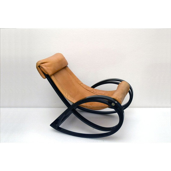 Image 1 of Fauteuil à bascule vintage Sgarsul par Gae Aulenti pour Poltronov, 1960