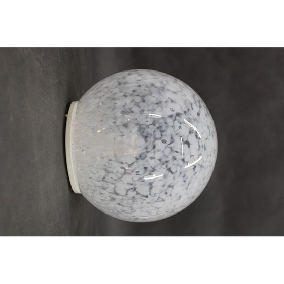 Image 1 of Lampe de table vintage à globe en verre, années 1980