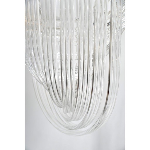 Lustre vintage en ruban de lucite et laiton, 197