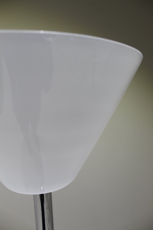 Lampadaire Vintage - Blanc, Argent, Chrome