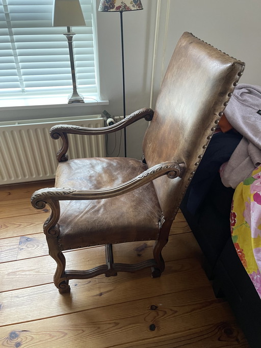 Chaise de bureau en cuir