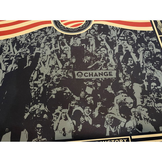 Image 1 of Affiche vintage du président Barack Obama par Shepard Fairey, 2008