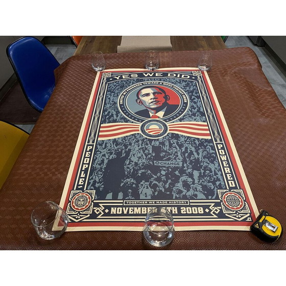 Image 1 of Affiche vintage du président Barack Obama par Shepard Fairey, 2008