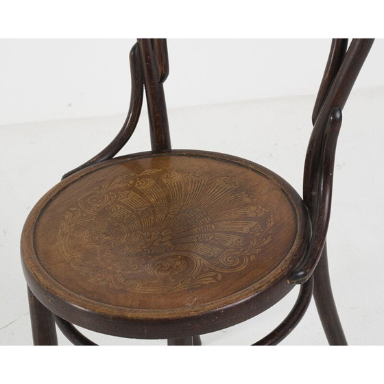 Image 1 of Ensemble de 3 chaises vintage en bois courbé de Mundus Vienne Autriche, années 1920