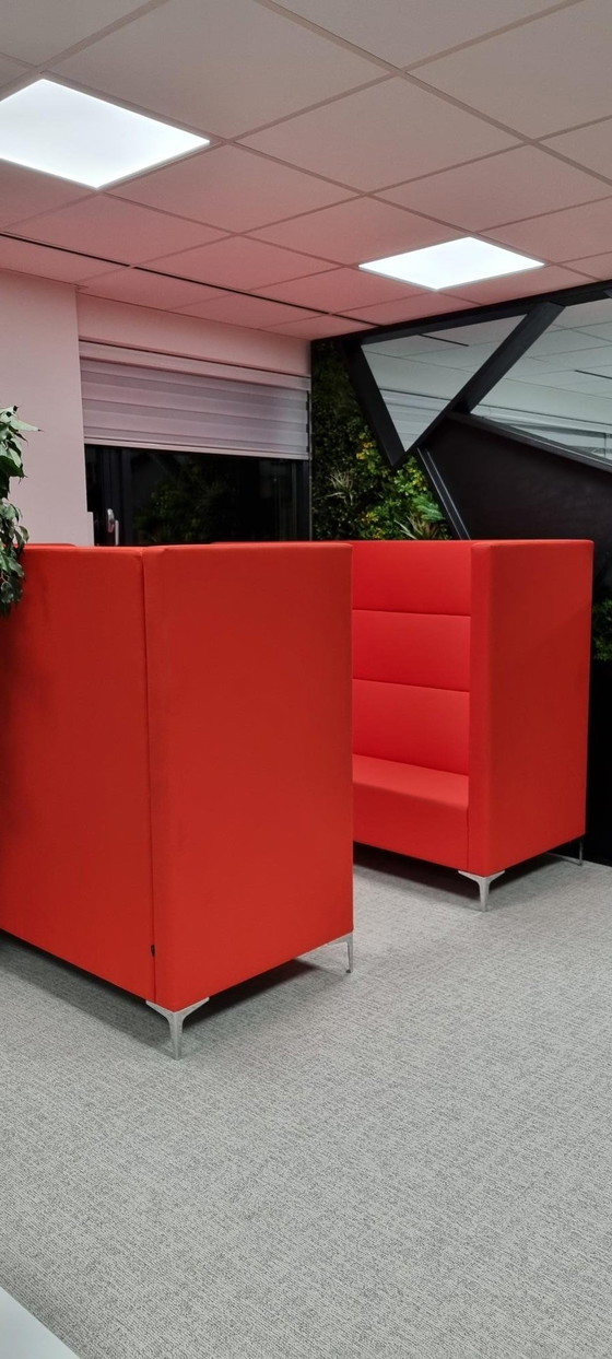 Image 1 of 2X Deberenn Cara Acoustic Bench Highline 2,5 places Rouge