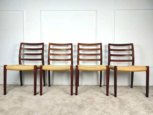 Lot De 4 Chaises Niels Otto Møller- Modèle 85