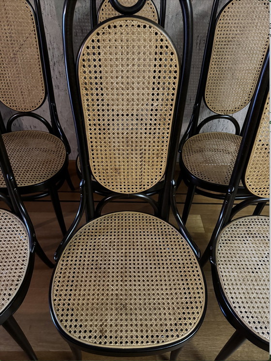Image 1 of 6X Haute Chaise Thonet Vintage Modèle Long John