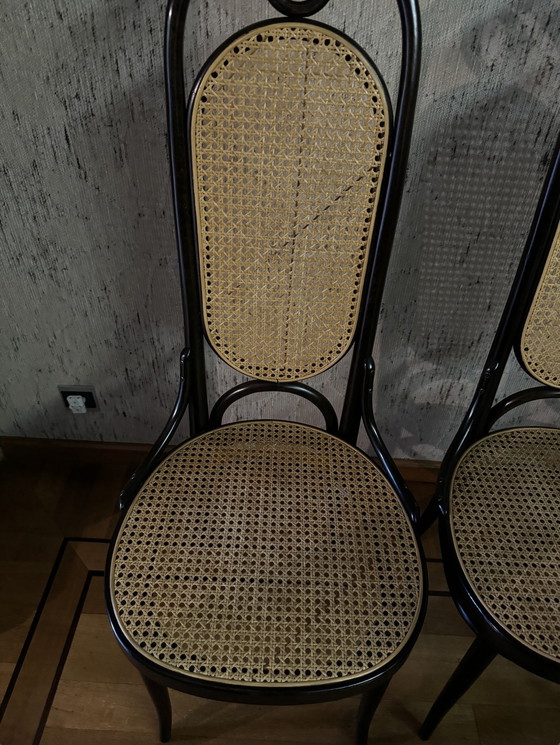 Image 1 of 6X Haute Chaise Thonet Vintage Modèle Long John