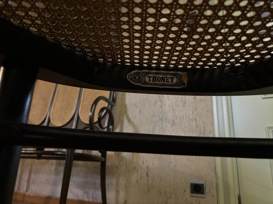 Image 1 of 6X Haute Chaise Thonet Vintage Modèle Long John