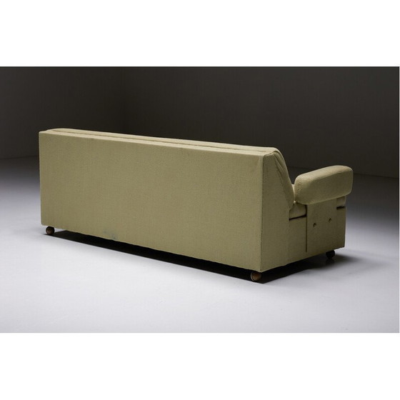 Image 1 of Canapé vintage en tissu vert de la société Seng, Allemagne, années 1930