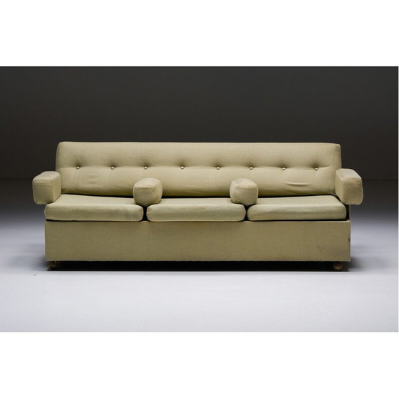 Image 1 of Canapé vintage en tissu vert de la société Seng, Allemagne, années 1930