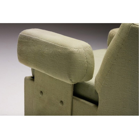 Image 1 of Canapé vintage en tissu vert de la société Seng, Allemagne, années 1930