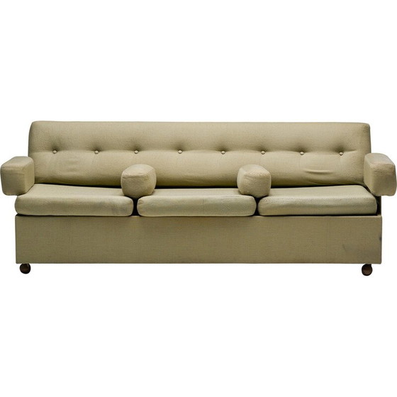 Image 1 of Canapé vintage en tissu vert de la société Seng, Allemagne, années 1930