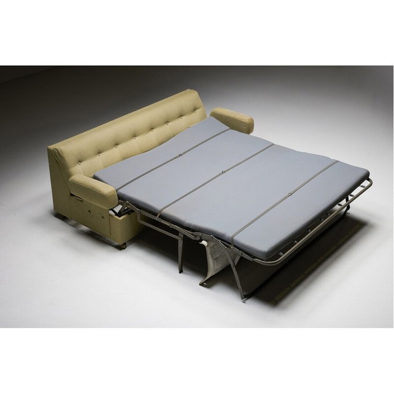 Image 1 of Canapé vintage en tissu vert de la société Seng, Allemagne, années 1930