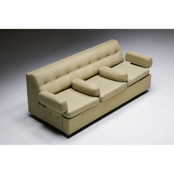 Image 1 of Canapé vintage en tissu vert de la société Seng, Allemagne, années 1930