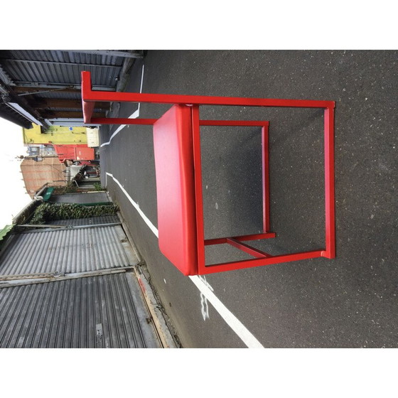 Image 1 of Ensemble de 8 chaises vintage rouge 1980